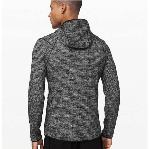 Lululemon jacket men's large Surge warm 1/2 zip grey/black speckle - Picture 3 of 12